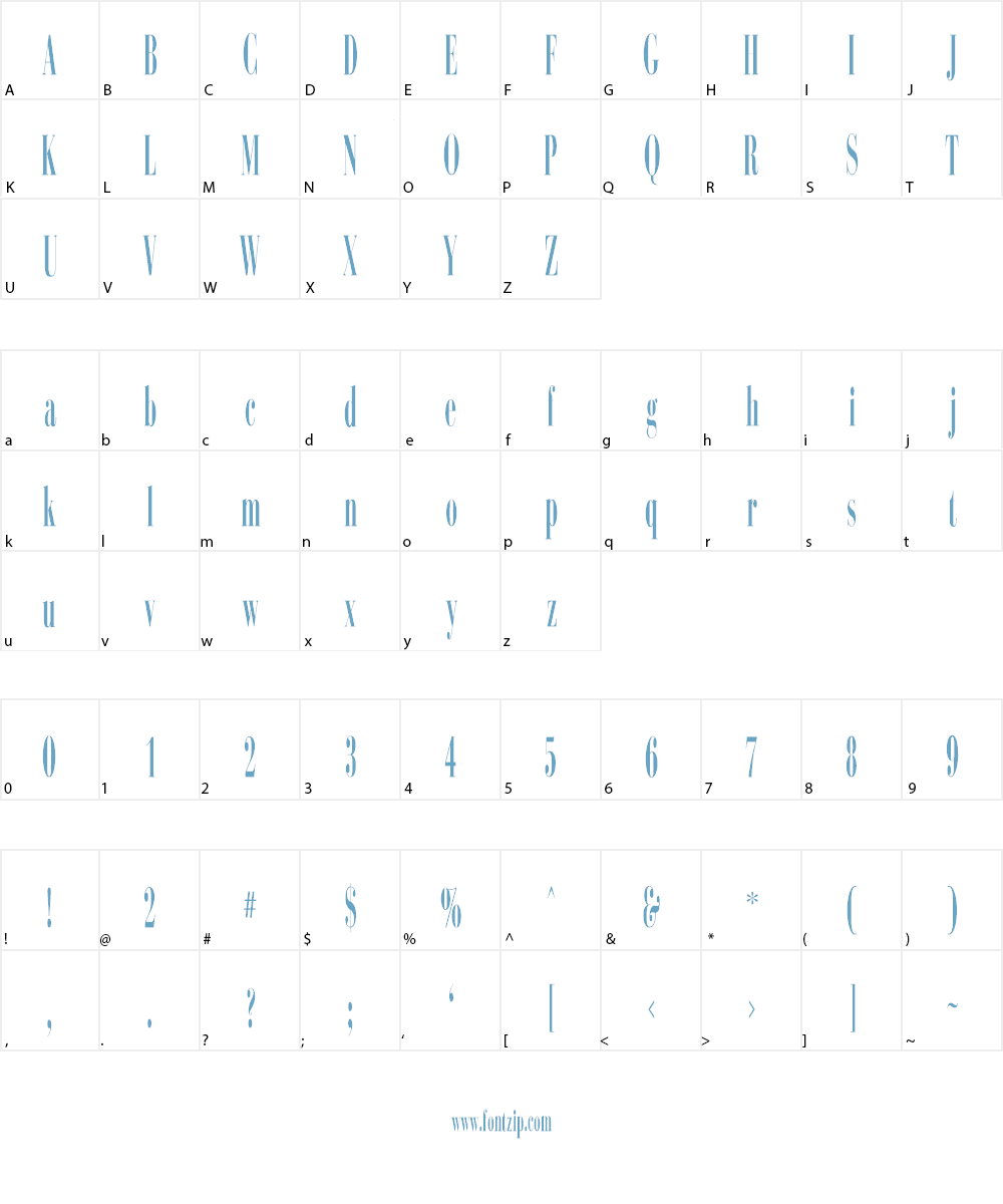 CampanileFLF Font Character
