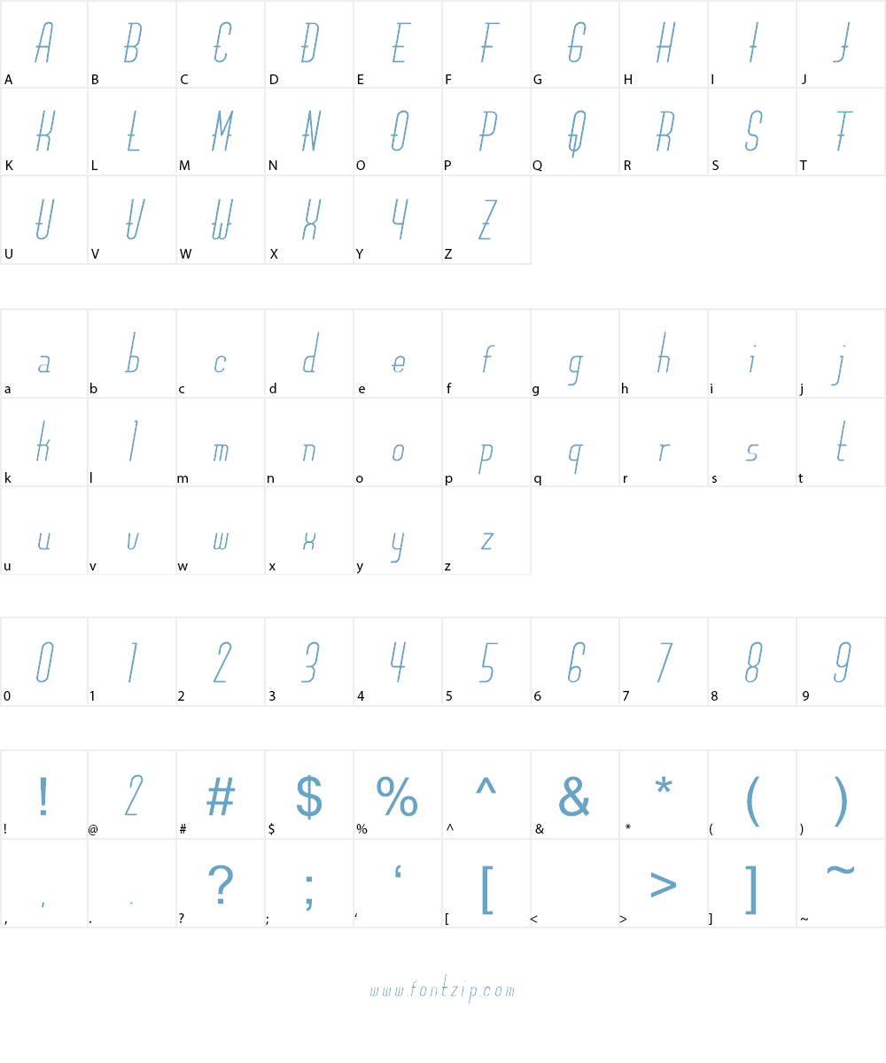 Century Font Character