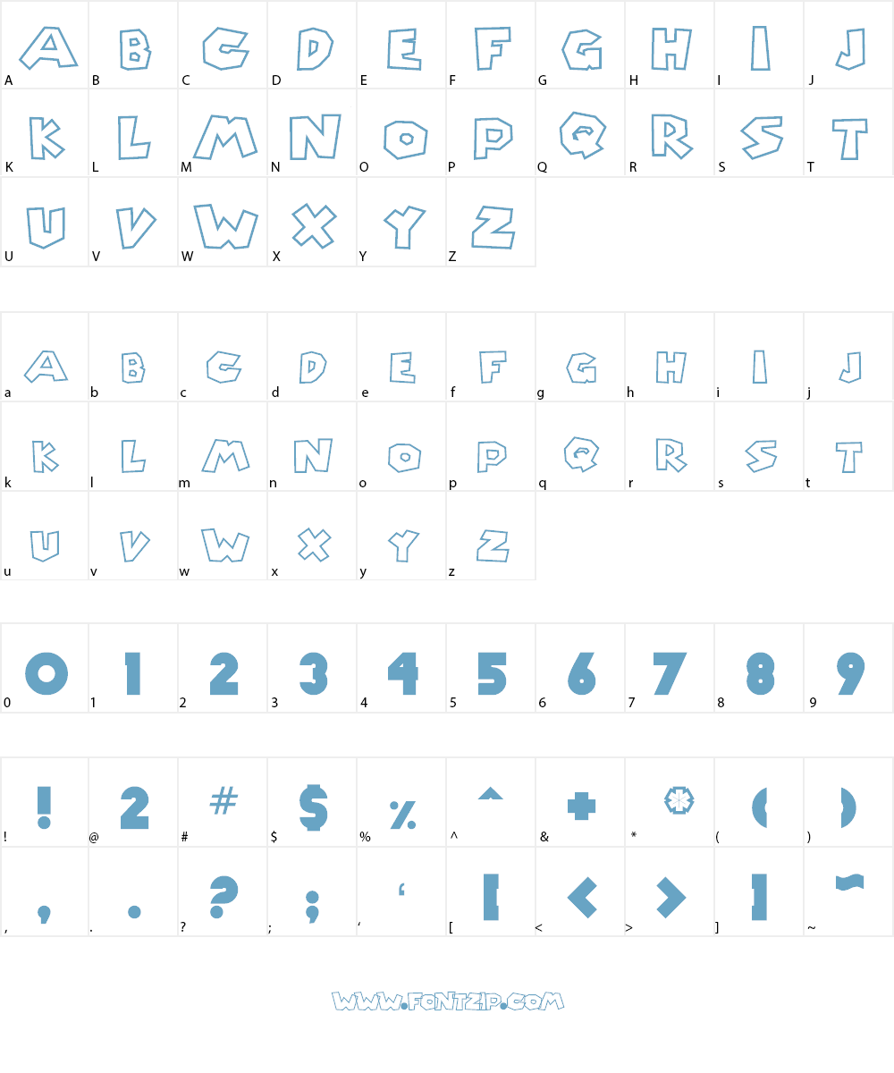 Chlorinap Font Character