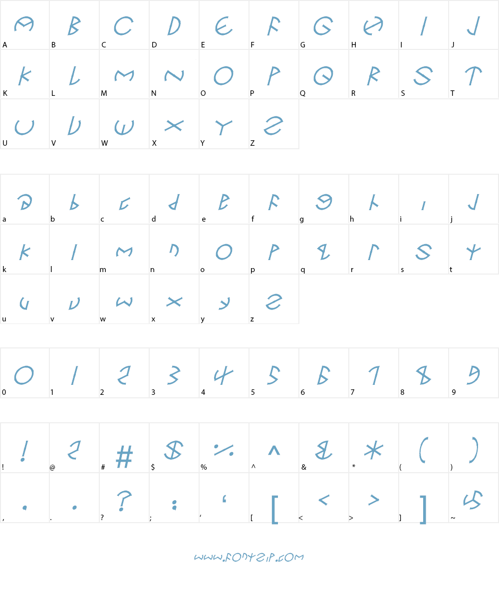 Circle Six Font Character