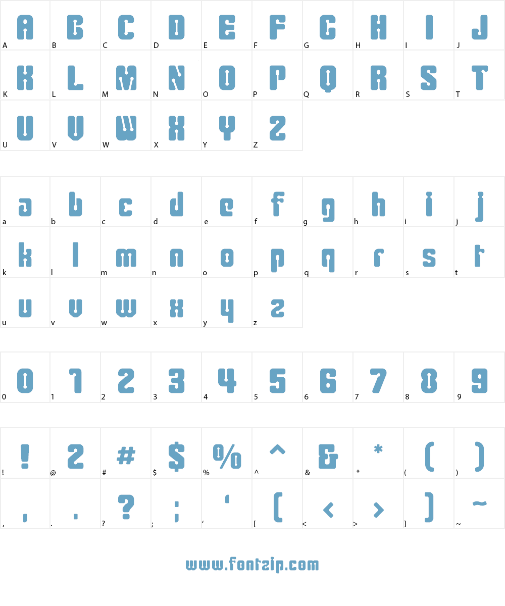 Cliper Font Character