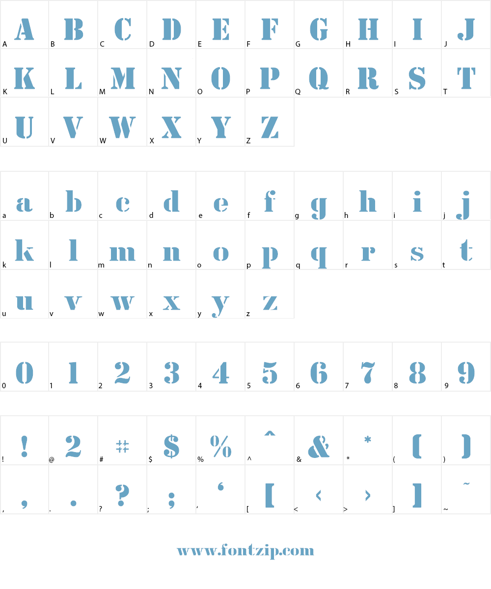 CutOutsFLF Font Character