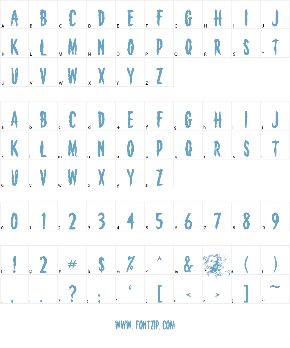 Deathknell Font Character