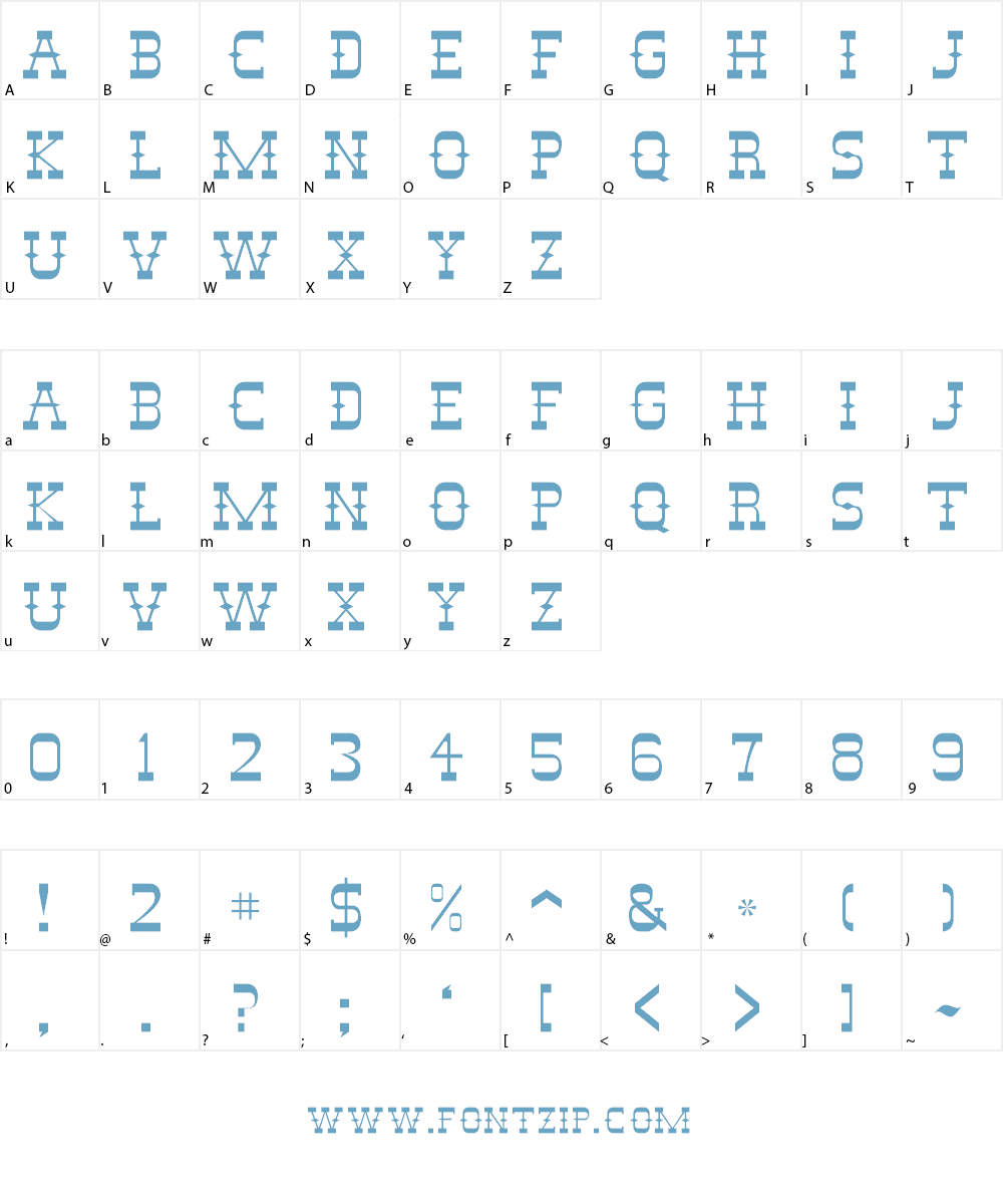 DesperadoFLF Font Character
