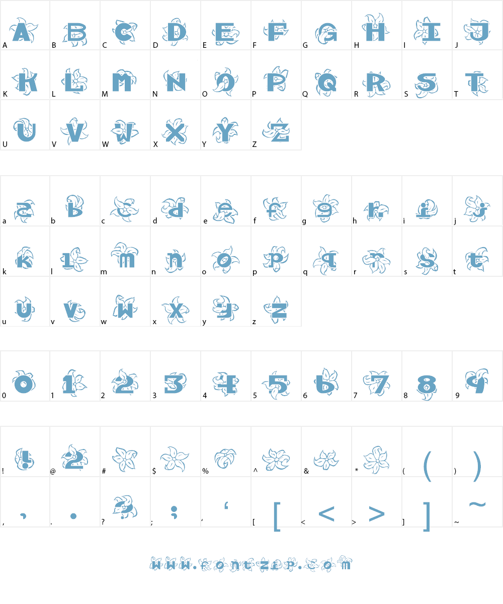 Hawaiiah Font Character