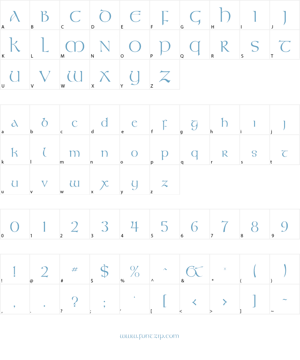 KellsFLF Font Character