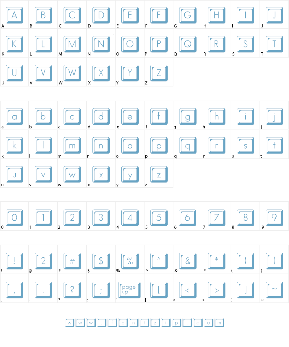 KeyCapsFLF Font Character