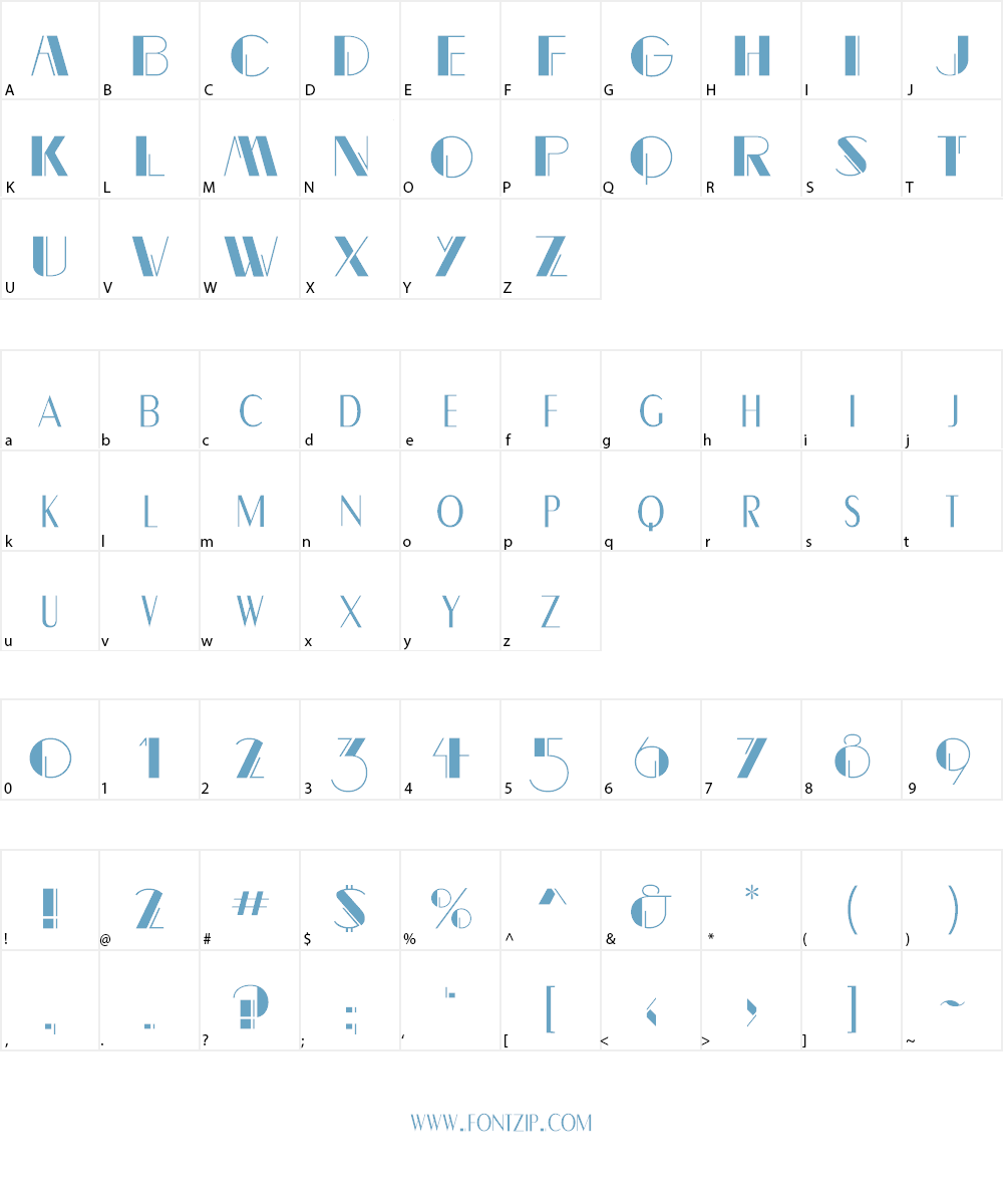 RightBankFLF Font Character