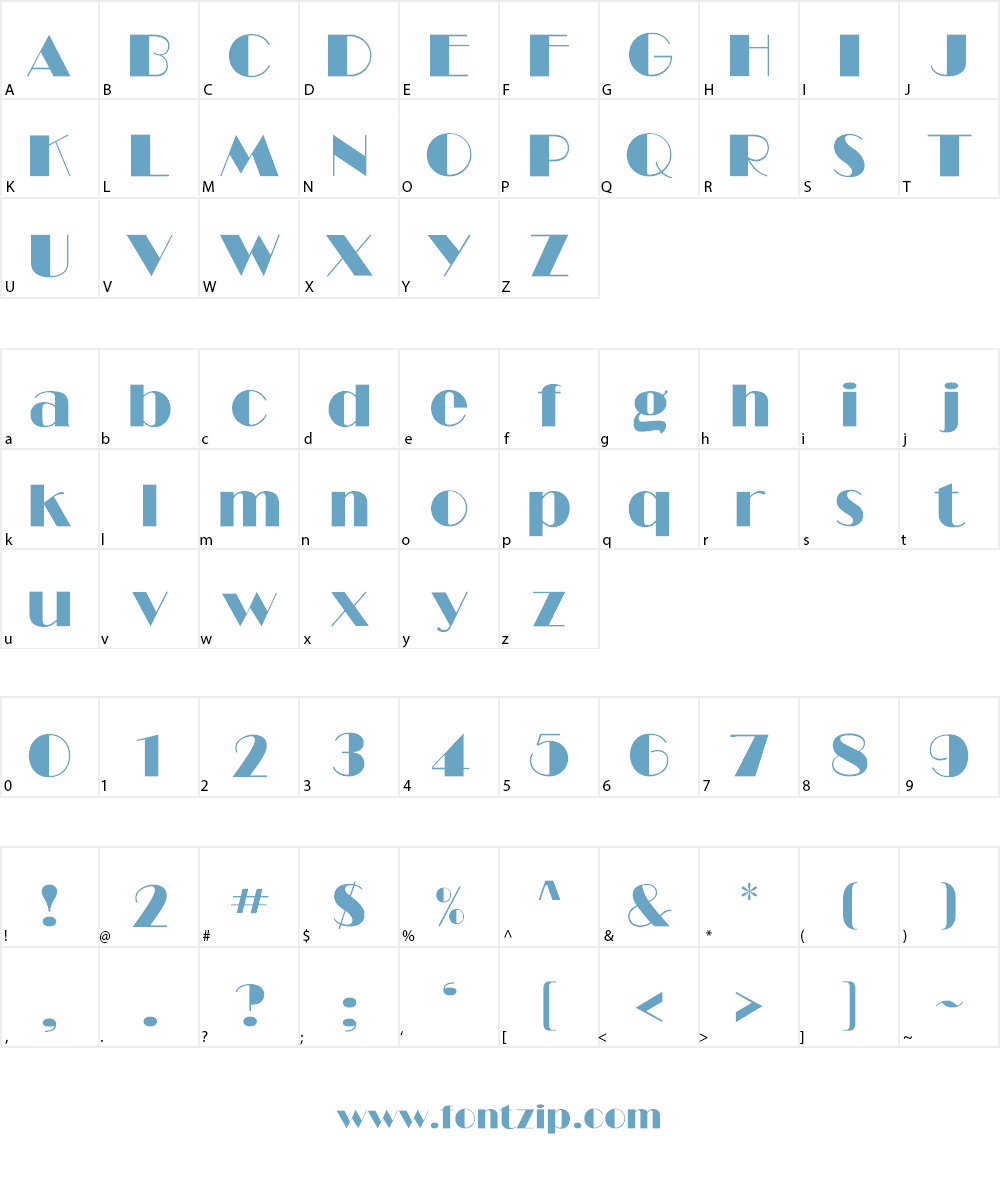 RitzFLF Font Character