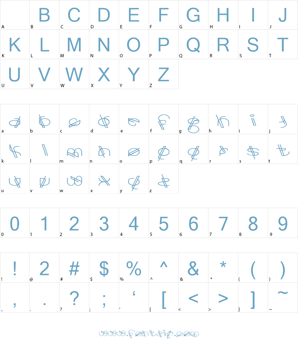 Cracko Deco Font Character