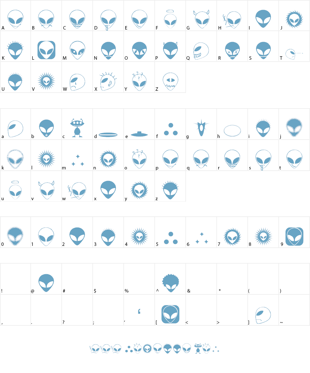 Alienator Font Character