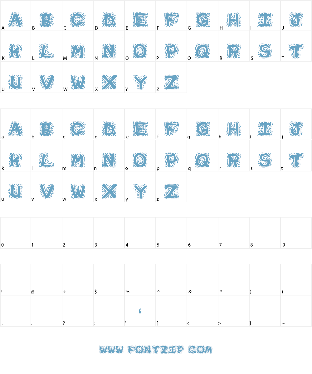 Gravel Font Character