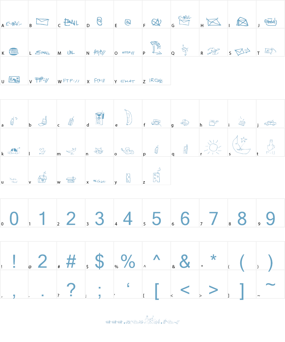 Imfornation Font Character