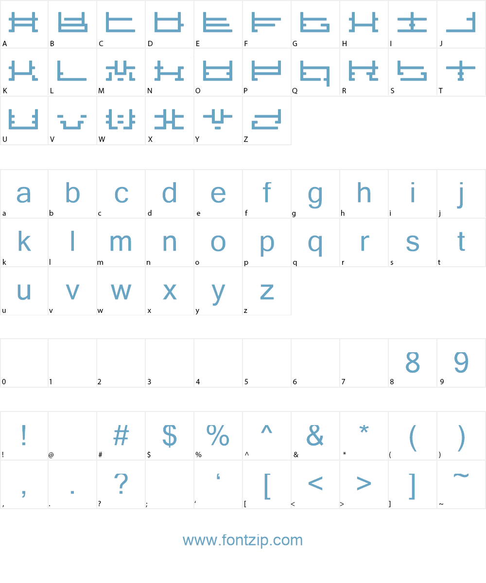 Influcts Font Character