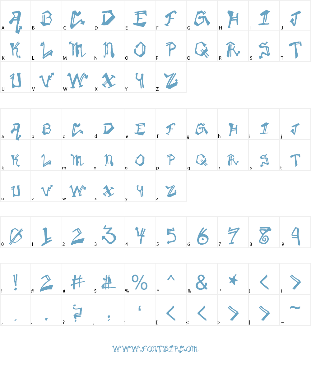 KrylonGothic Font Character