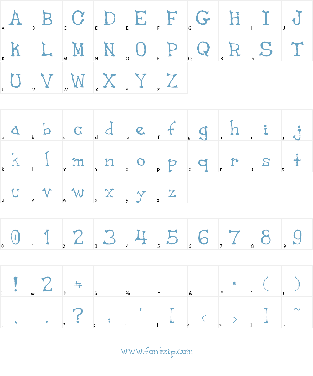 Pigeon Street Font Character