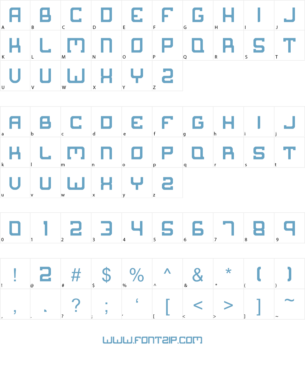 Suborban Font Character