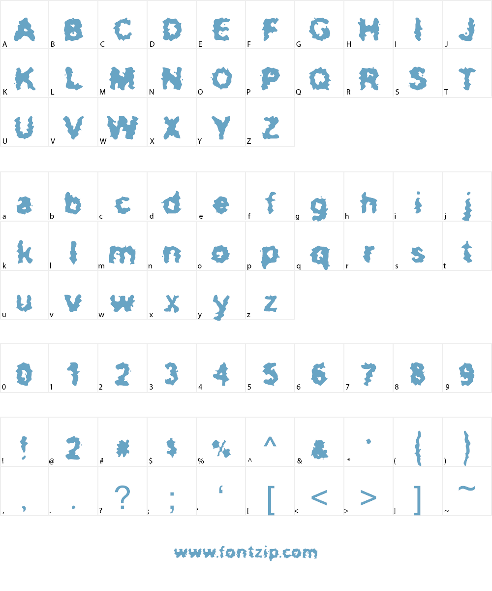 Too Much too Drink Font Character