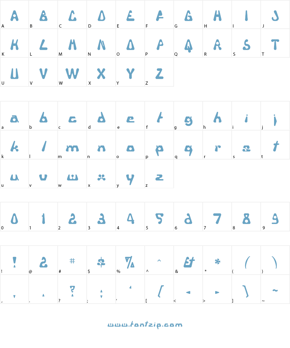 Triangulor Font Character