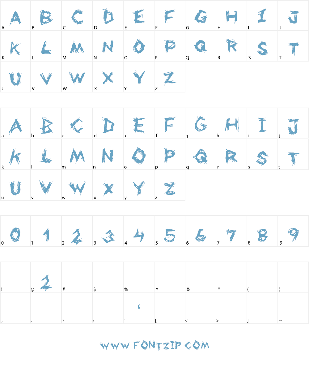 Uneasy Font Character