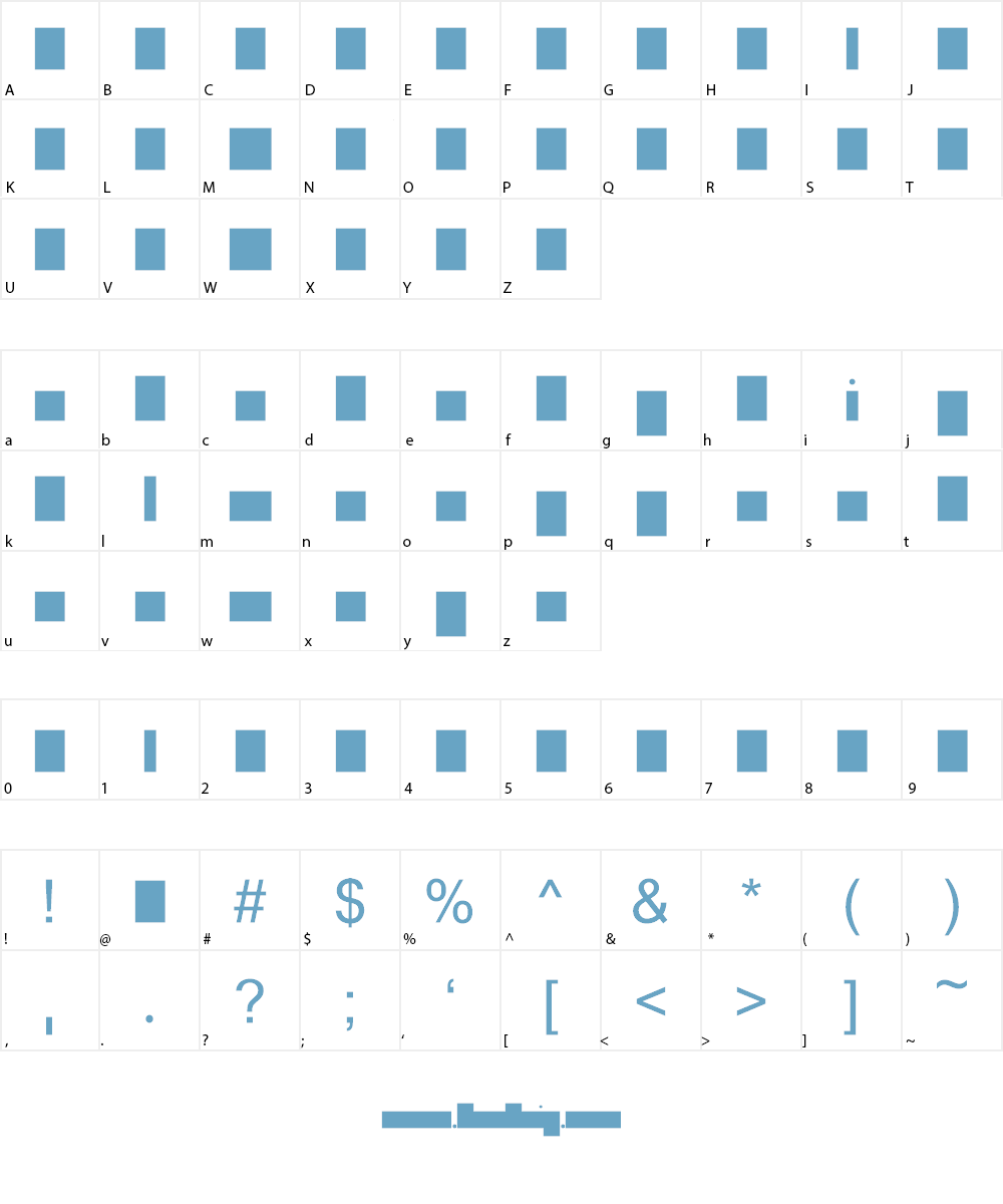 BPletterSquares Font Character