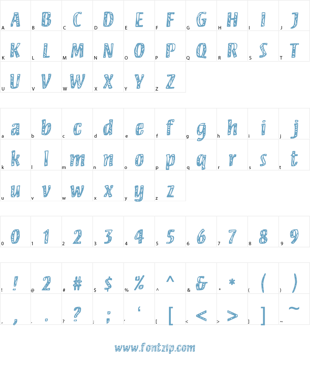 Camouflage Font Character