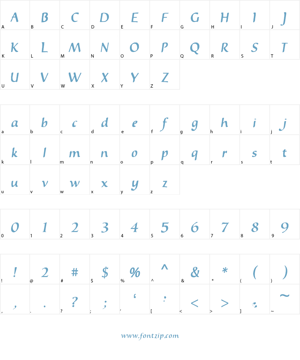 InkyDinky Font Character