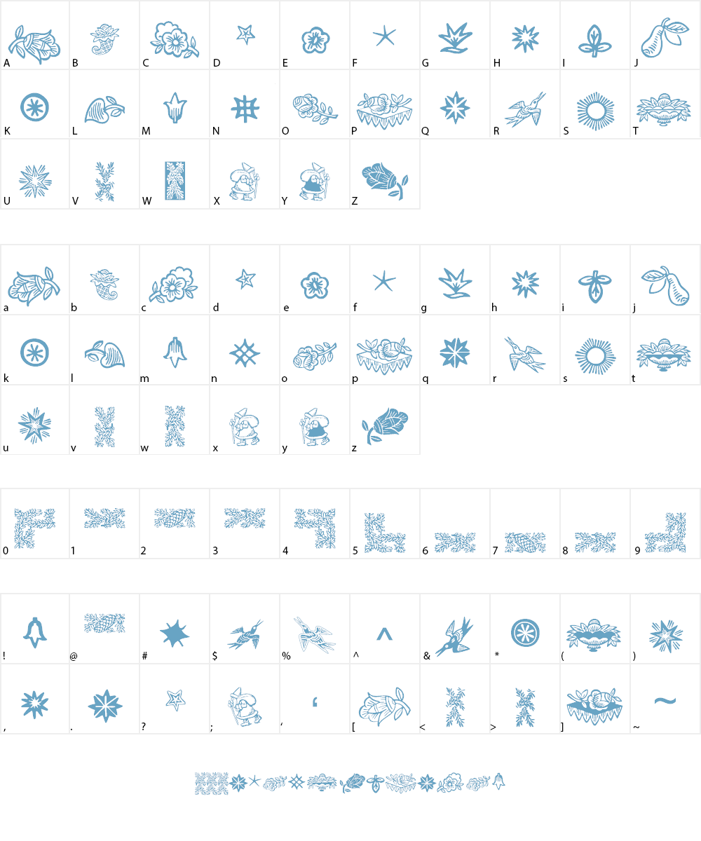 DeutscherSchmuck Font Character
