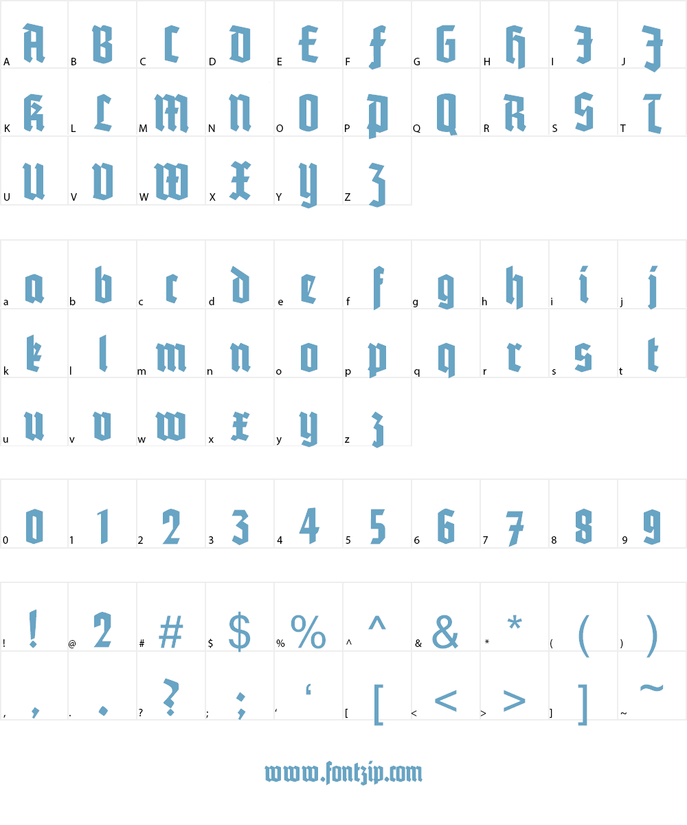 Potsdam Font Character