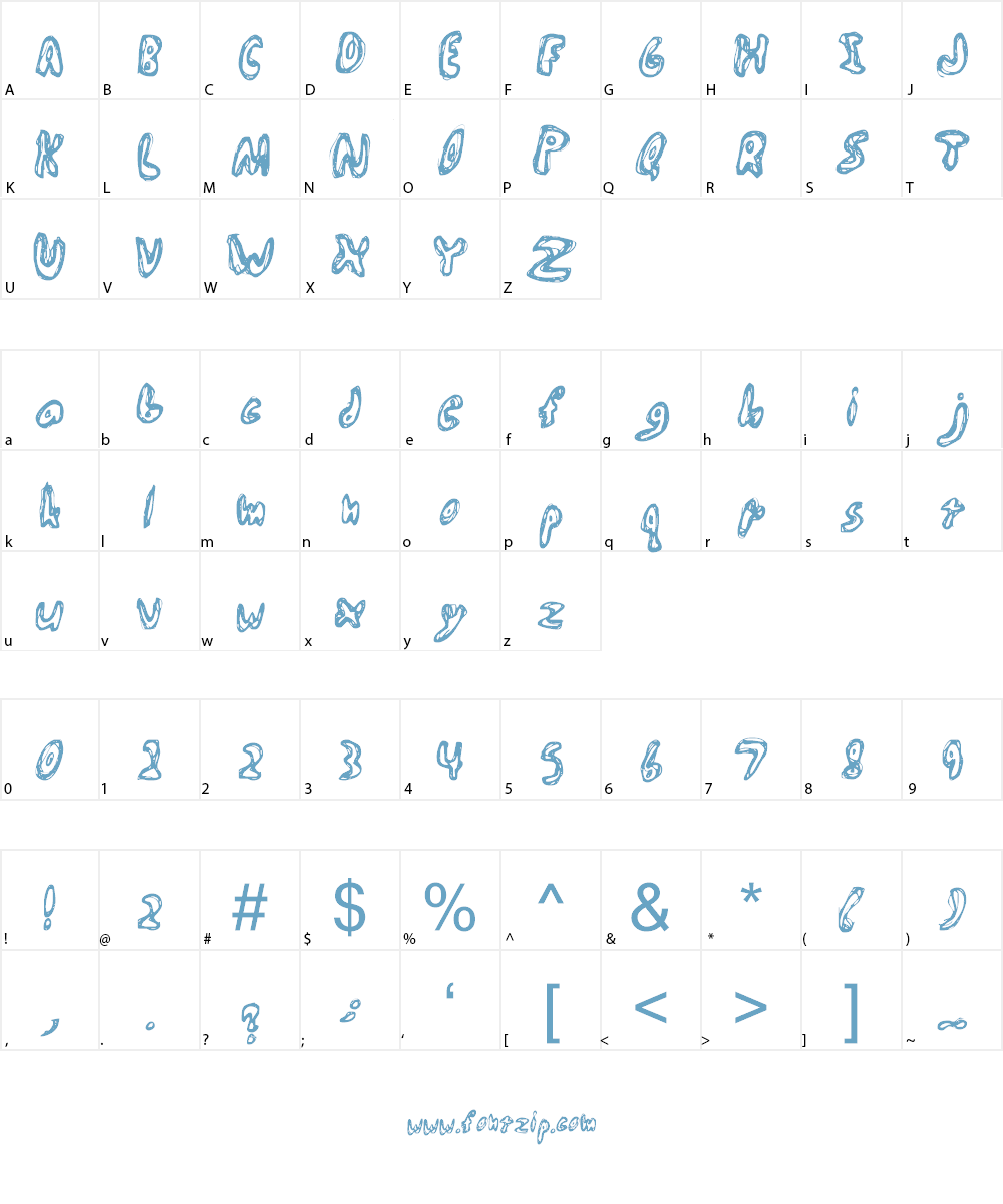 Abiscuos Font Character