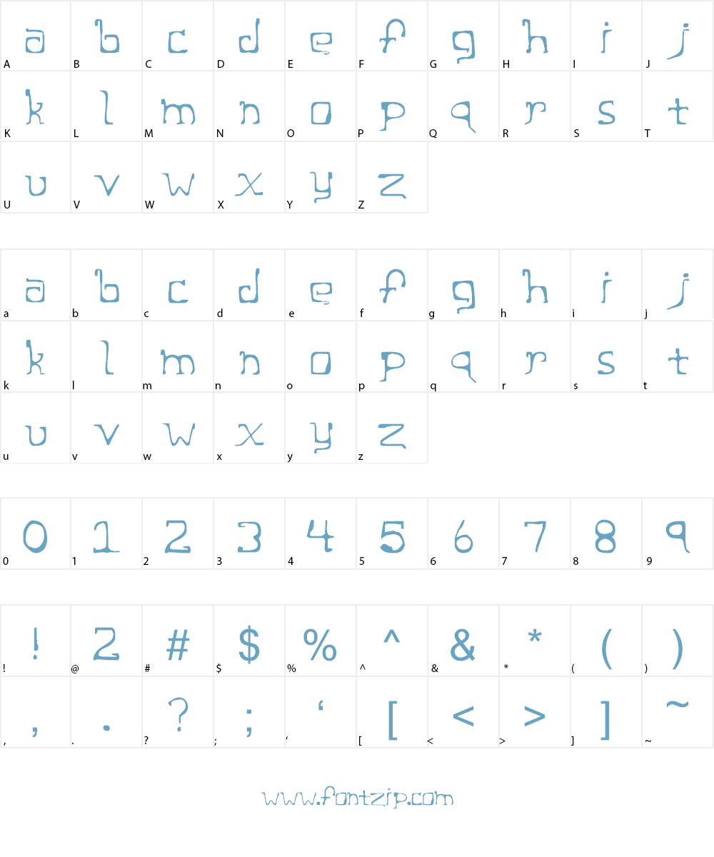 Cage Font Character