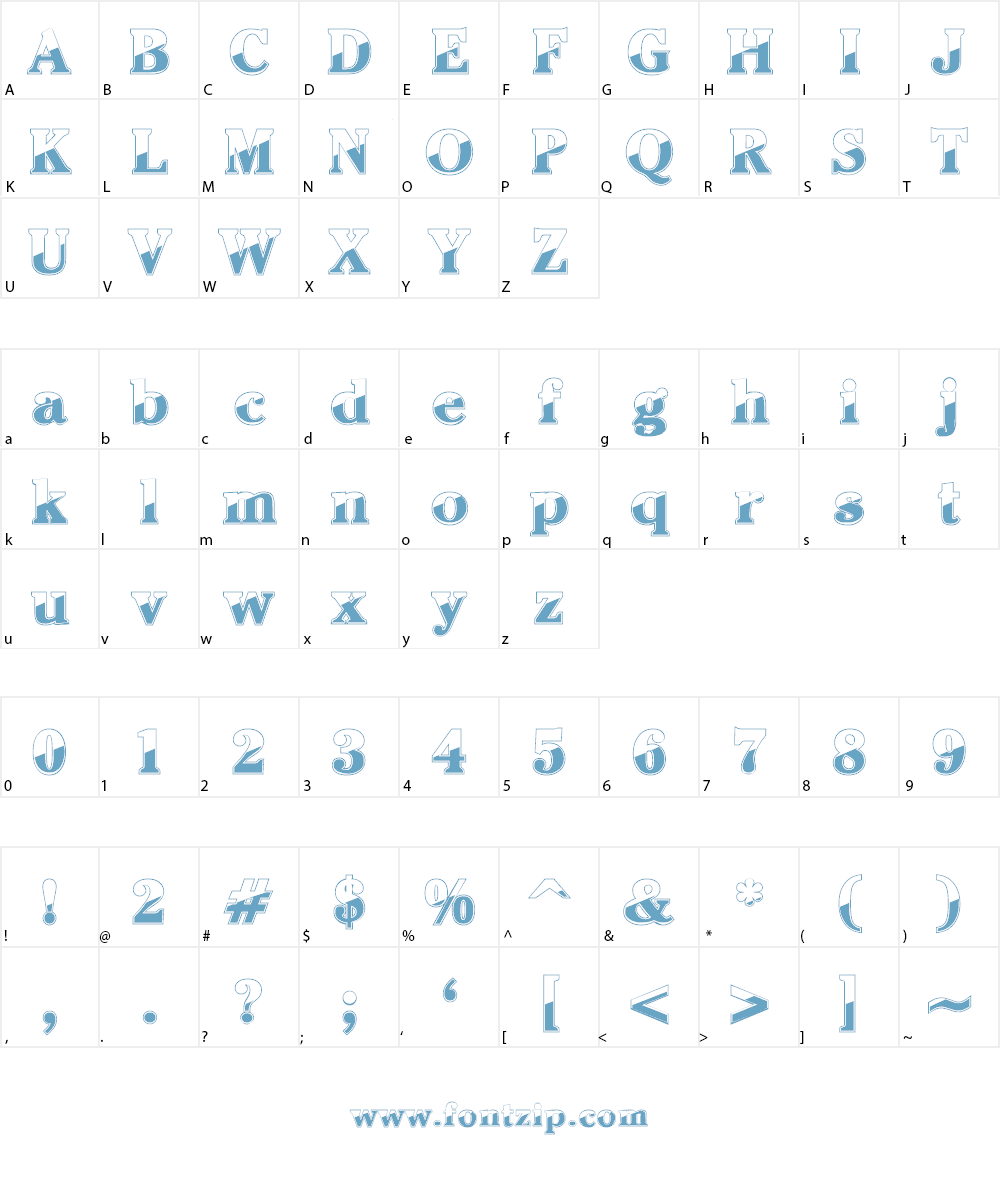 Chell Chrome Font Character
