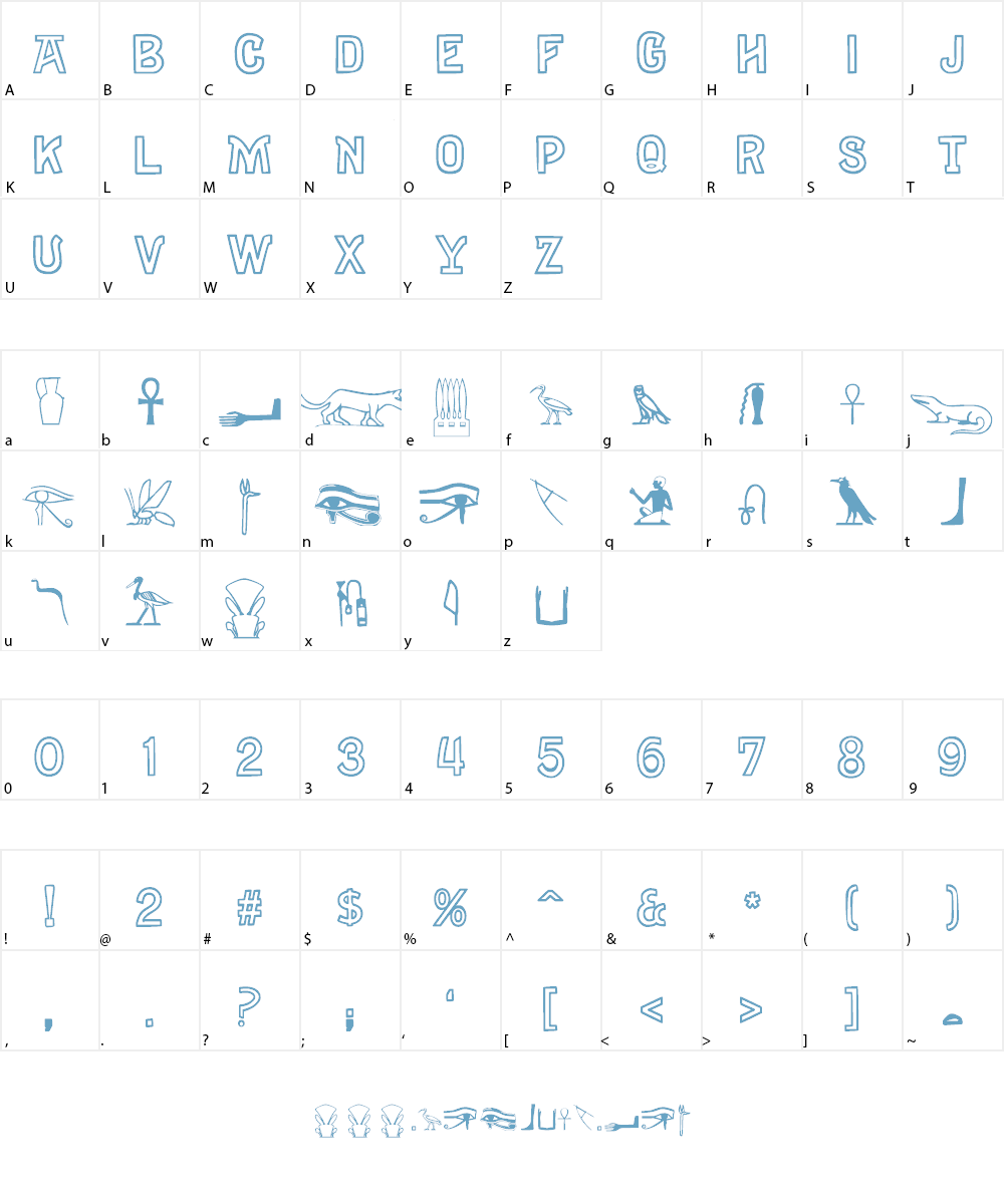 Gyptienne Font Character