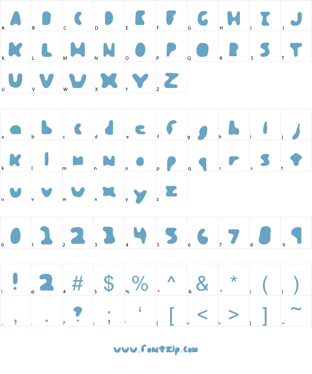 Liquid Pickle Font Character