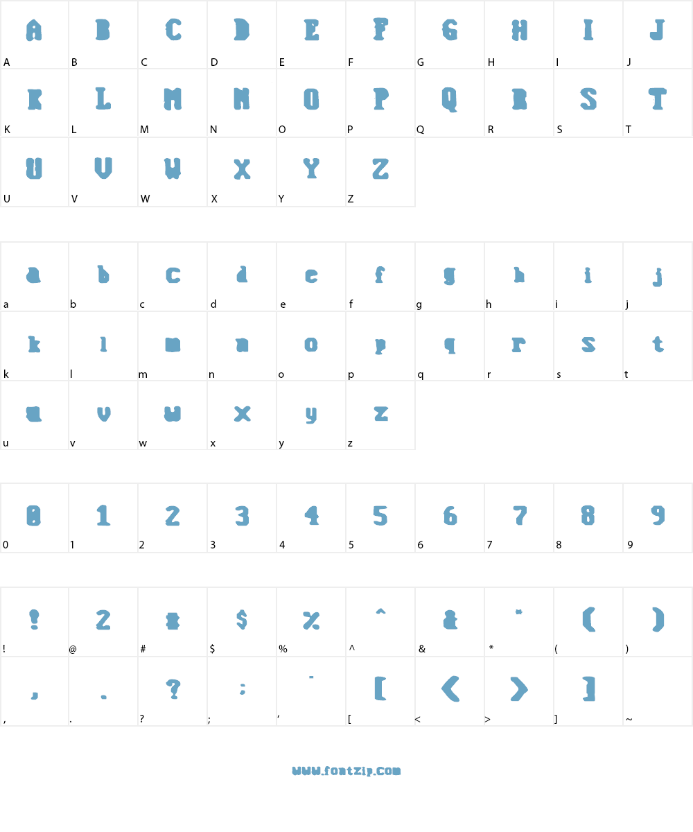 Monofill Font Character
