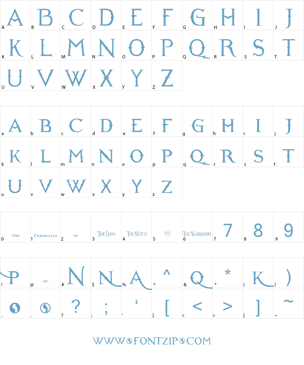 Narnia BLL Font Character