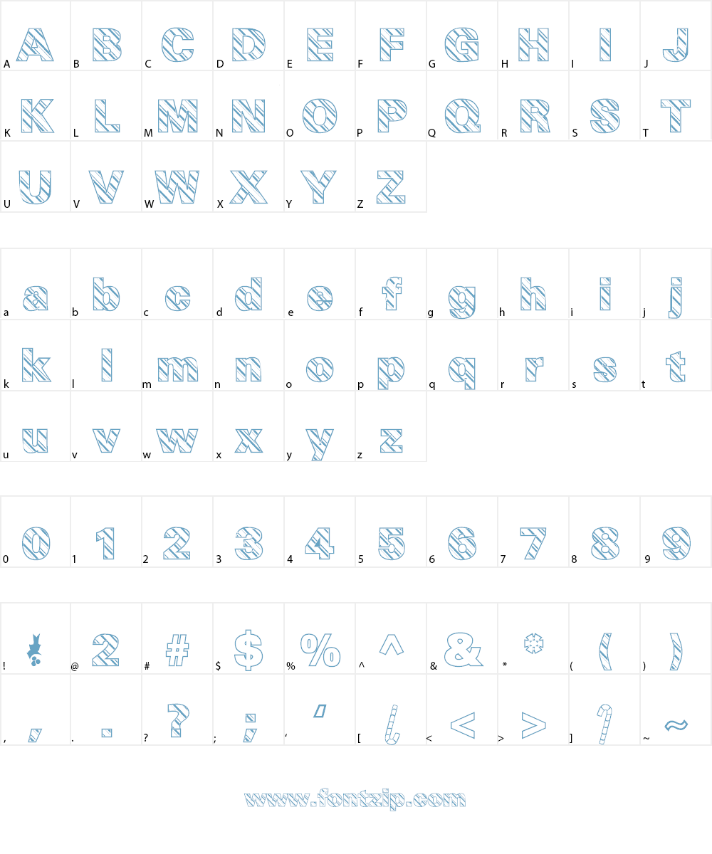 Pep O Mint Normal Font Character