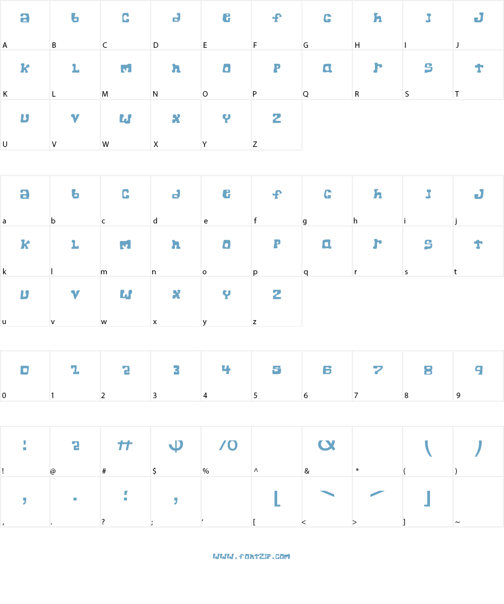 Super Chunk Font Character