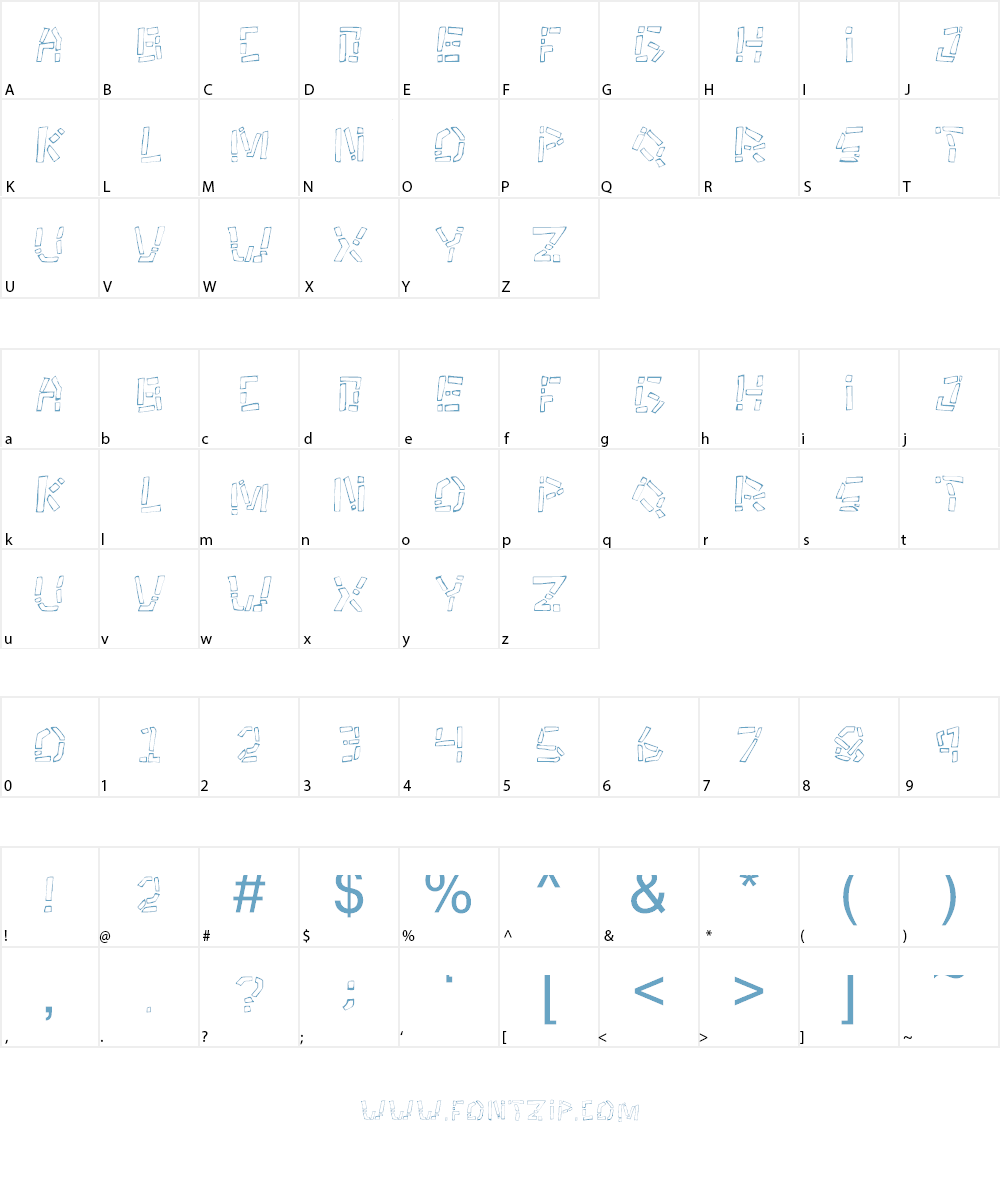 Tikitype Font Character