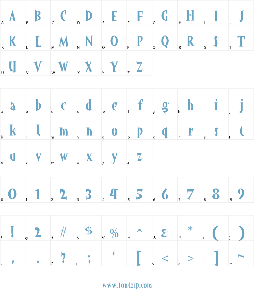 akaHoggle Font Character