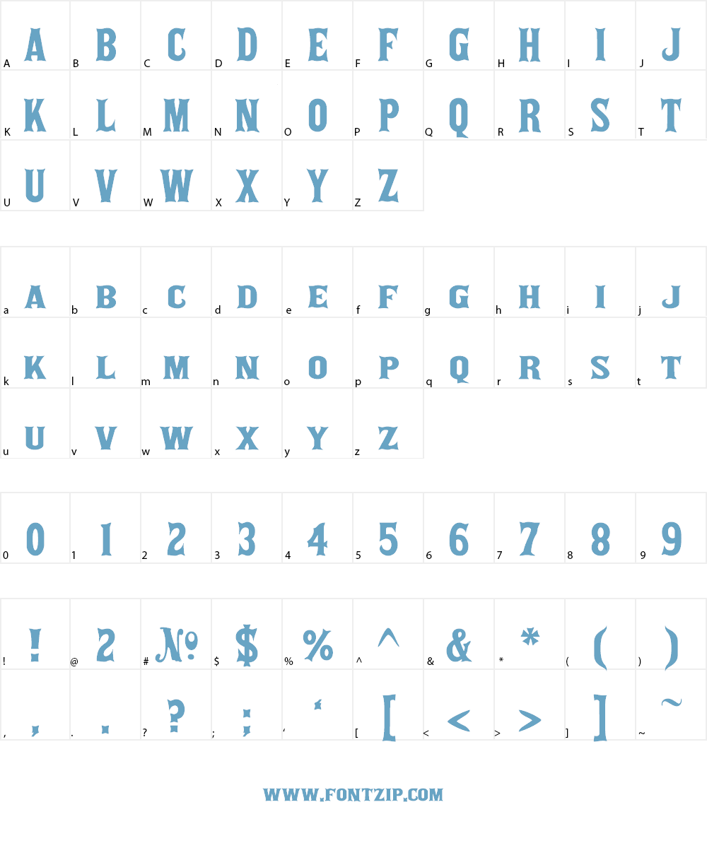akaPosse Font Character