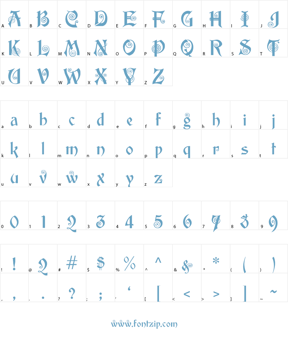 akaPotsley Font Character