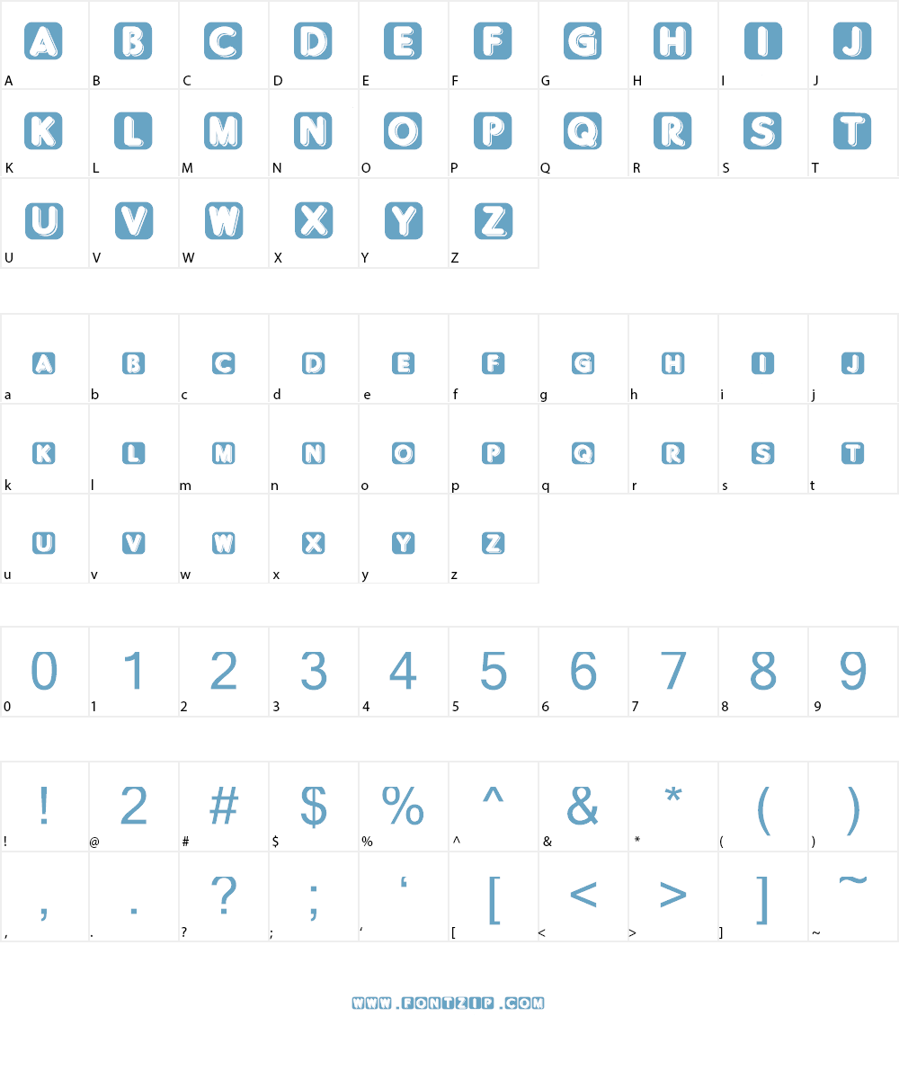 BlisteredReverse Font Character