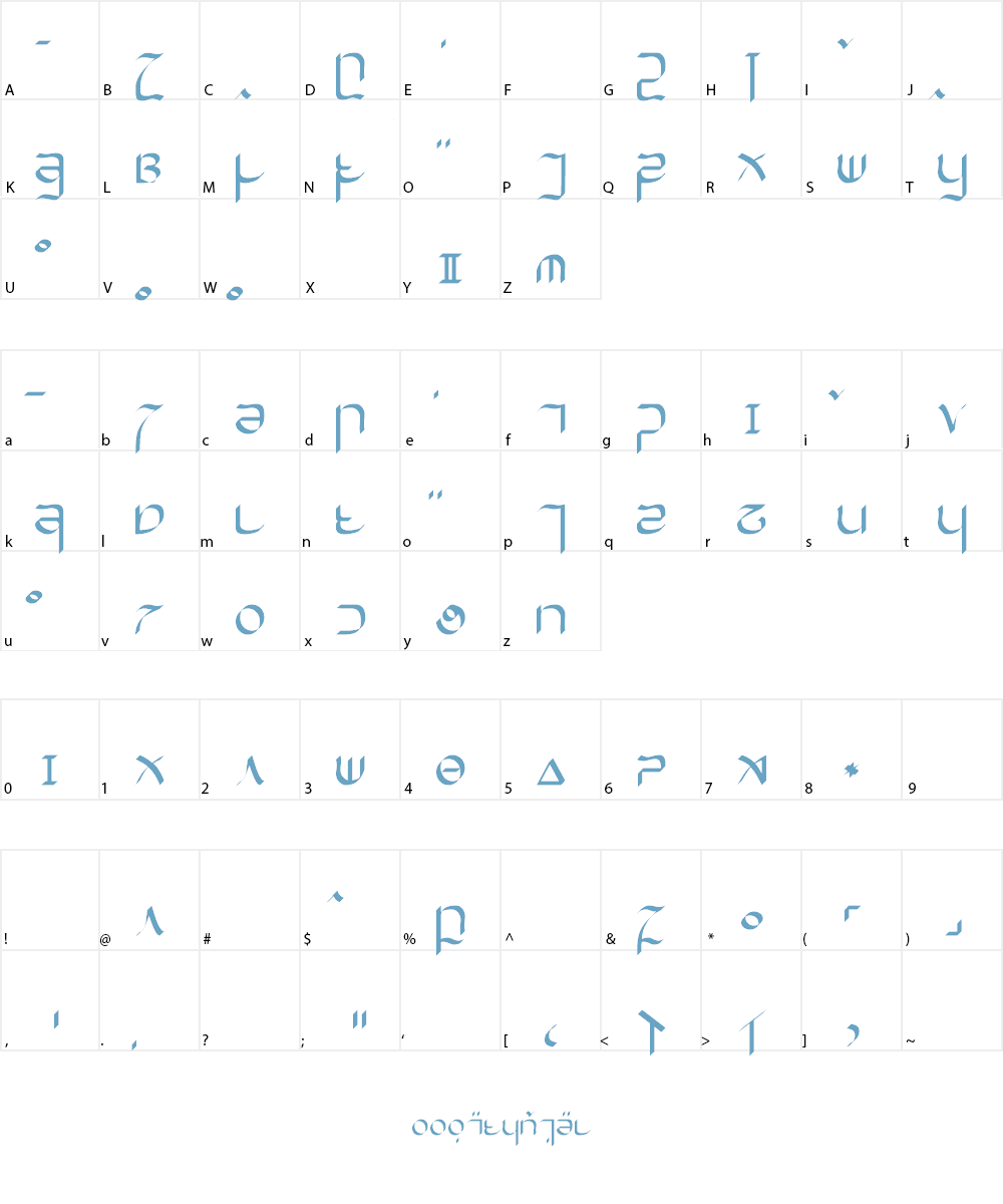 Cirnaja Font Character