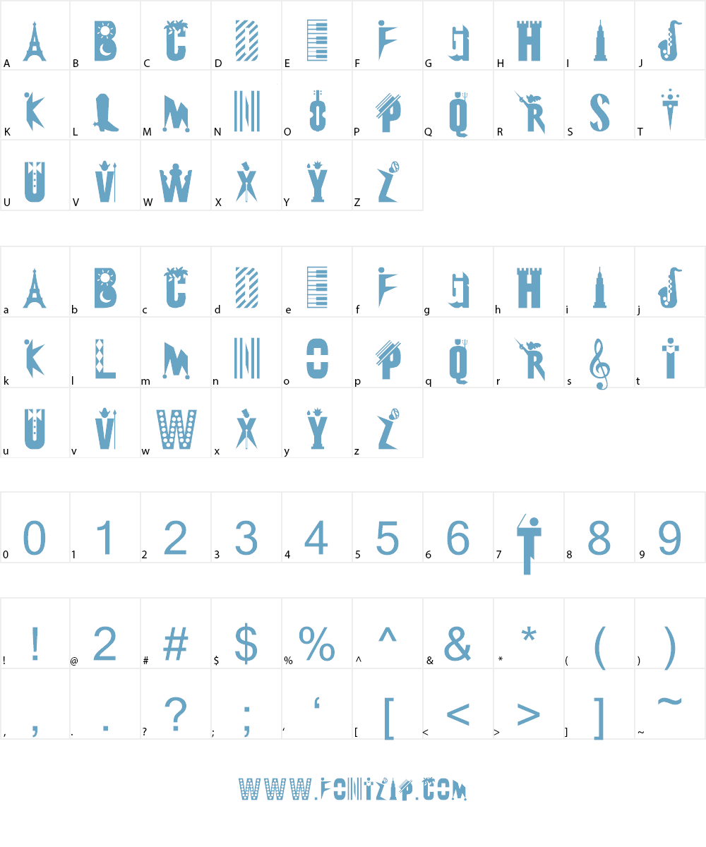 Eclectica Font Character