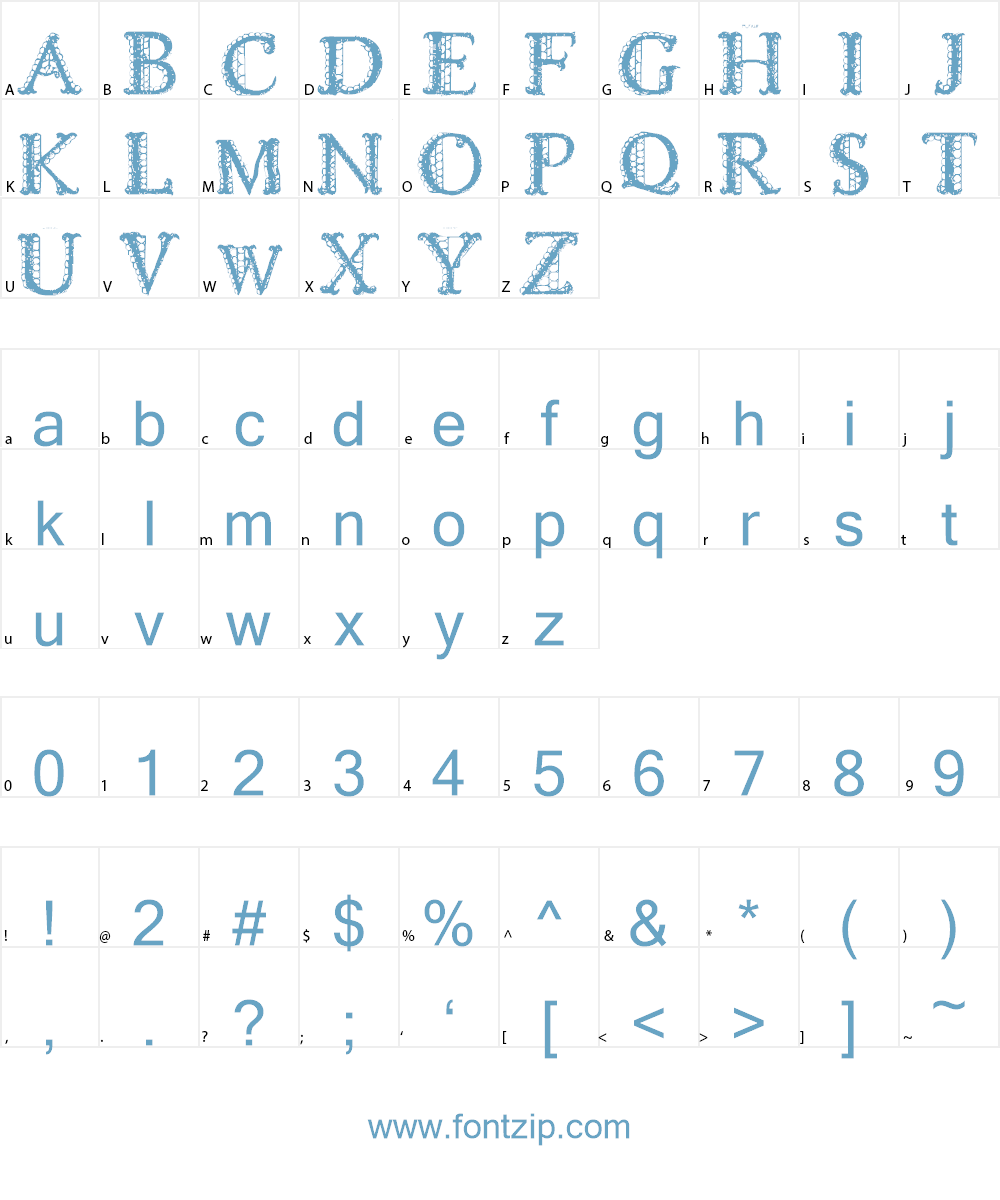 LACETRIM Font Character