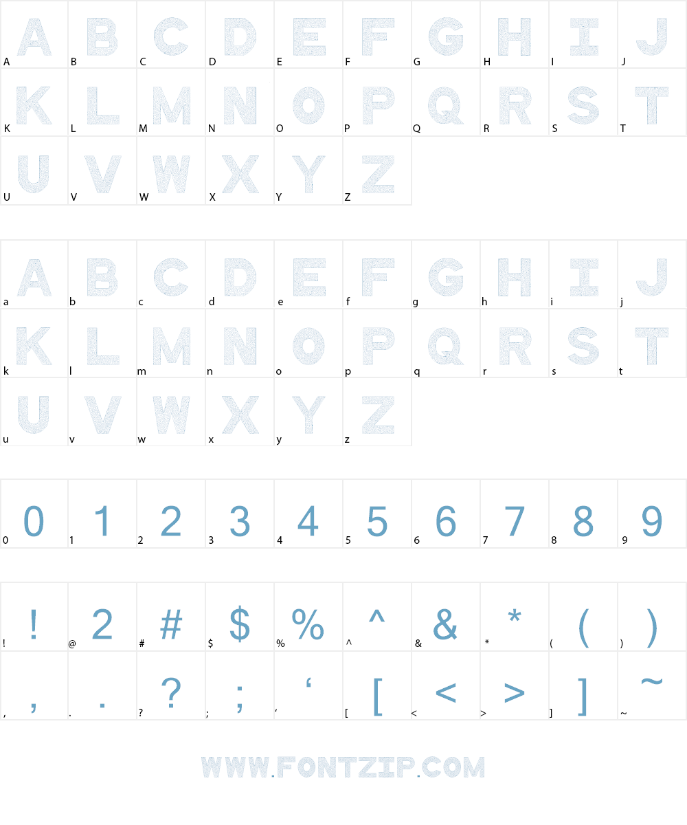 QuiltedStippled Font Character