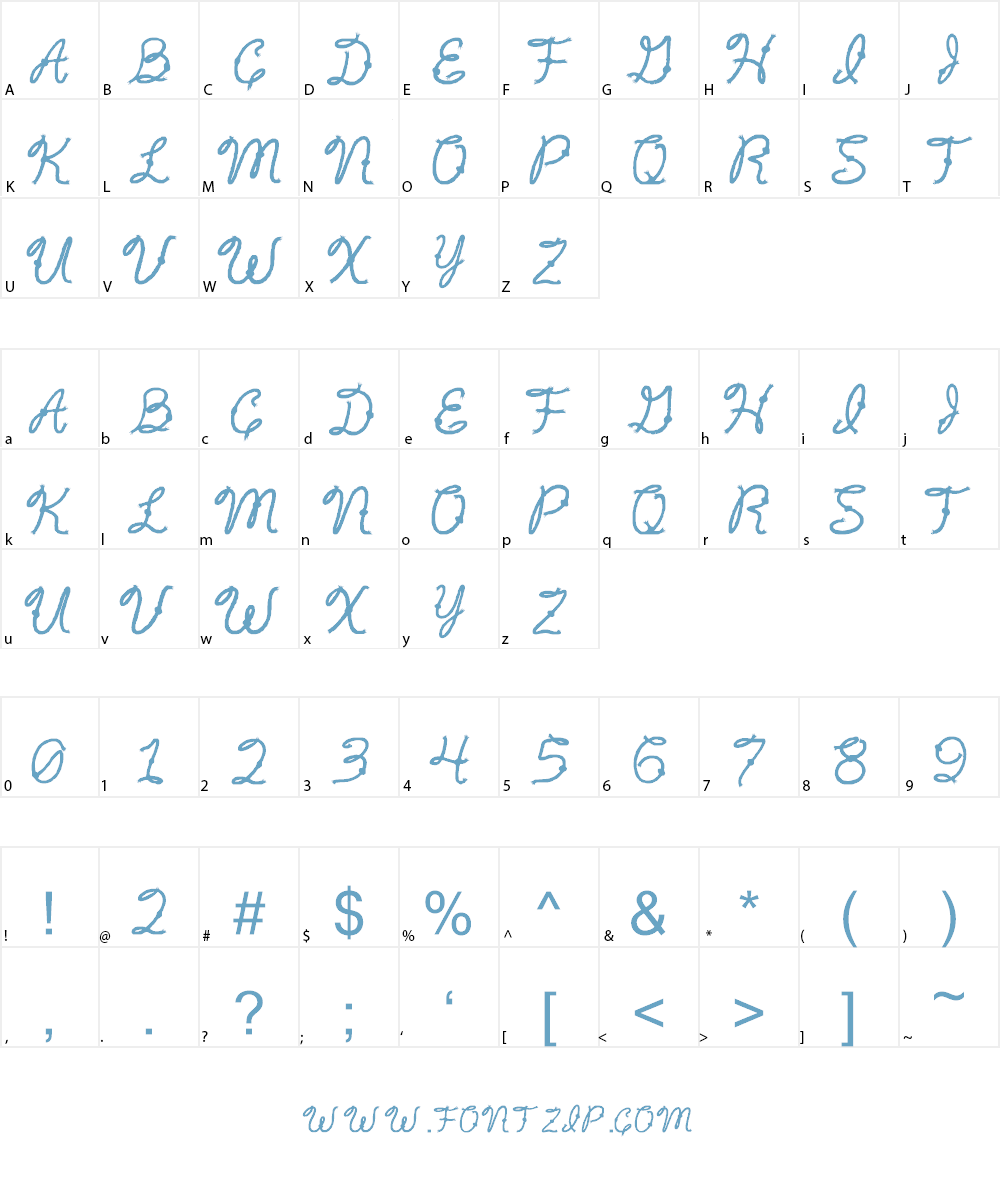 Rope5 Font Character
