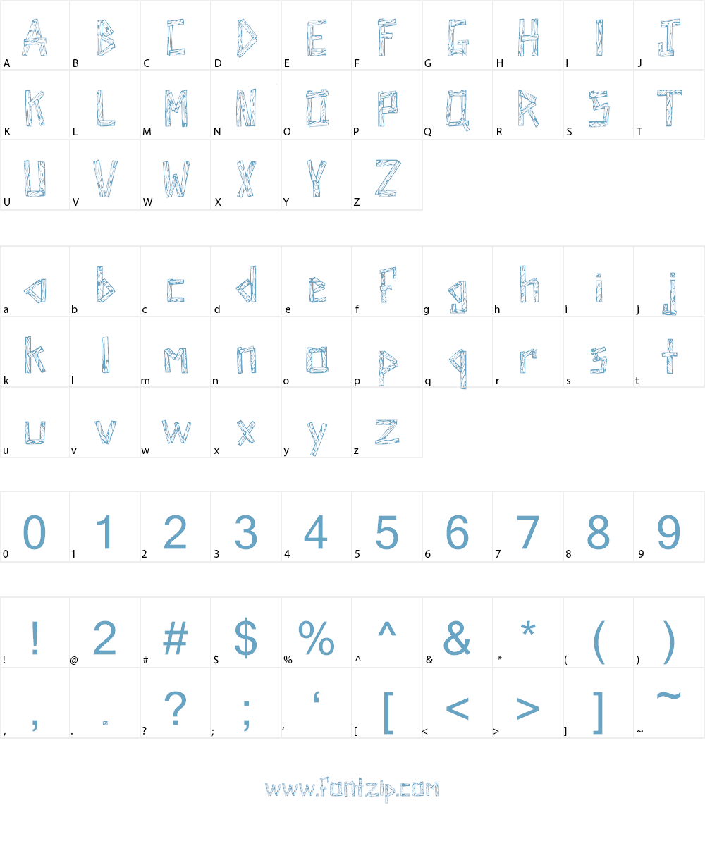 Sketch Boards Font Character