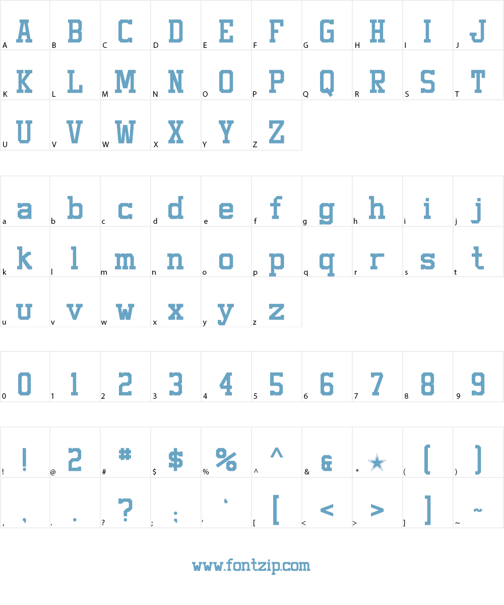 Staubach Font Character